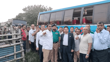 রাজধানীর বাস টার্মিনাল স্থানান্তরের সম্ভাব্য স্থান পরিদর্শনে উচ্চপর্যায়ের দল
