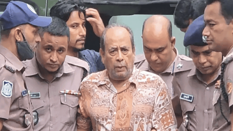 মানবতাবিরোধী অপরাধের মামলায় মোজাফফরকে গ্রেপ্তার দেখানোর নির্দেশ