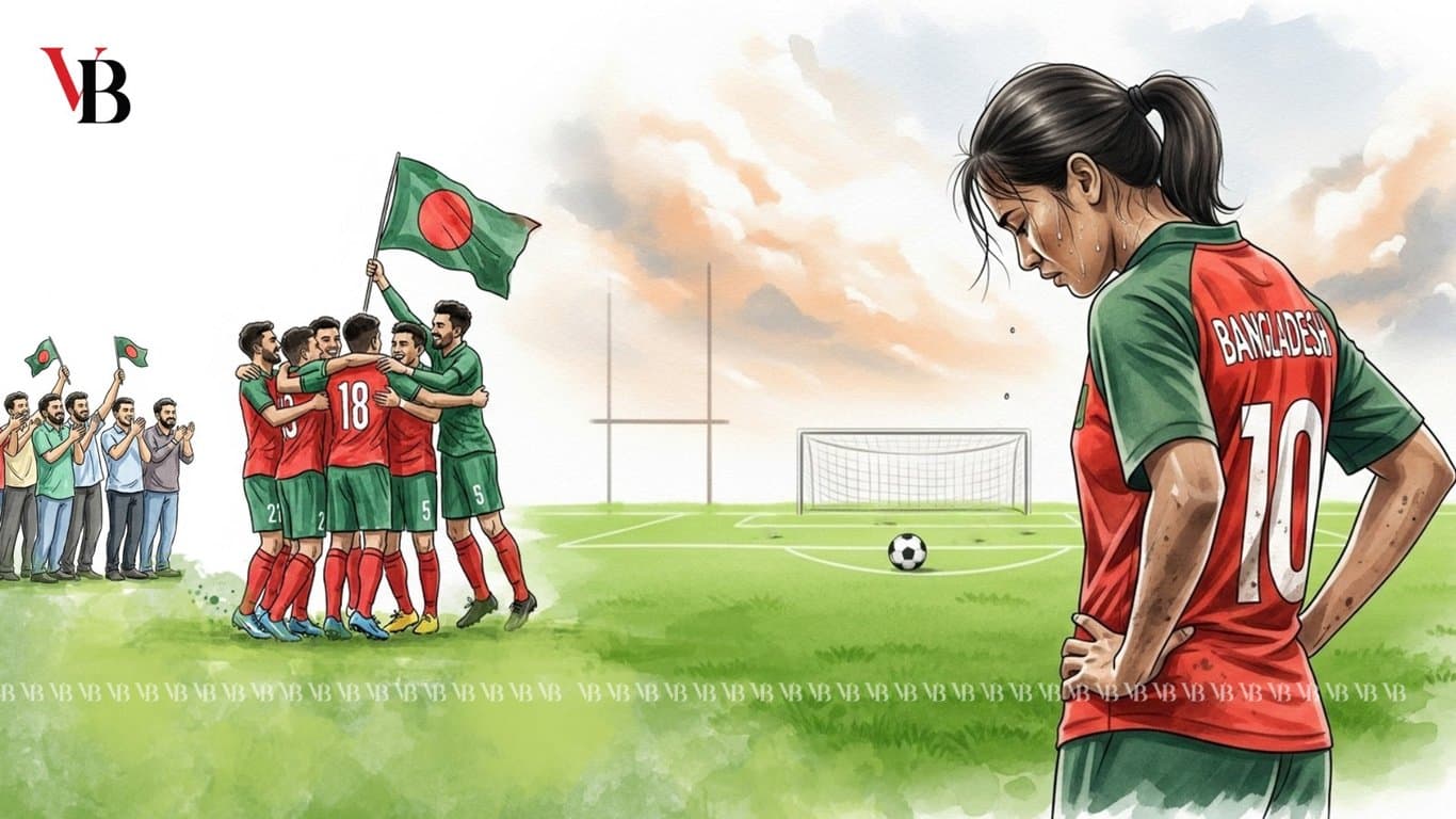 নারী ফুটবল দলের প্রতি বৈষম্য দূর করুন