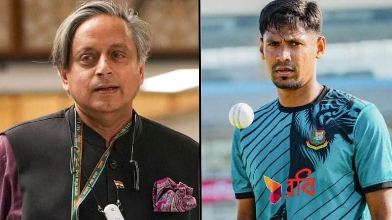 মোস্তাফিজের পাশে শশী থারুর, বিতর্কে কলকাতা নাইট রাইডার্স 