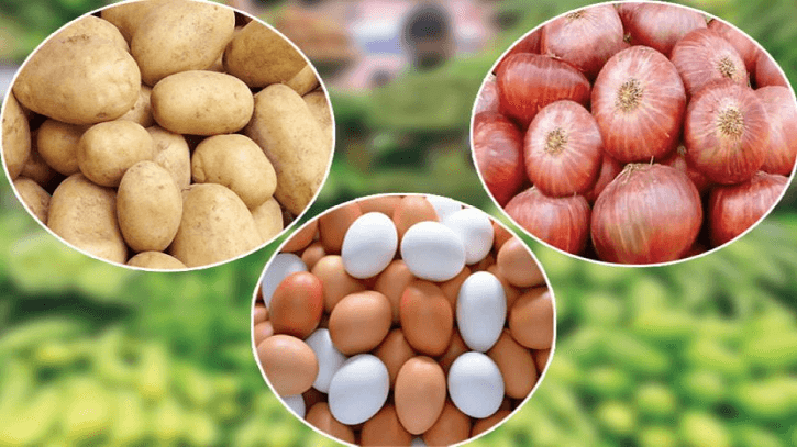 উচ্চ শুল্কহার: ডিম, আলু, পেঁয়াজের দাম প্রভাব ফেলছে না বাজারে