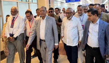 সিলেট পৌঁছেছেন রাষ্ট্রপতি মির্জা ফখরুল