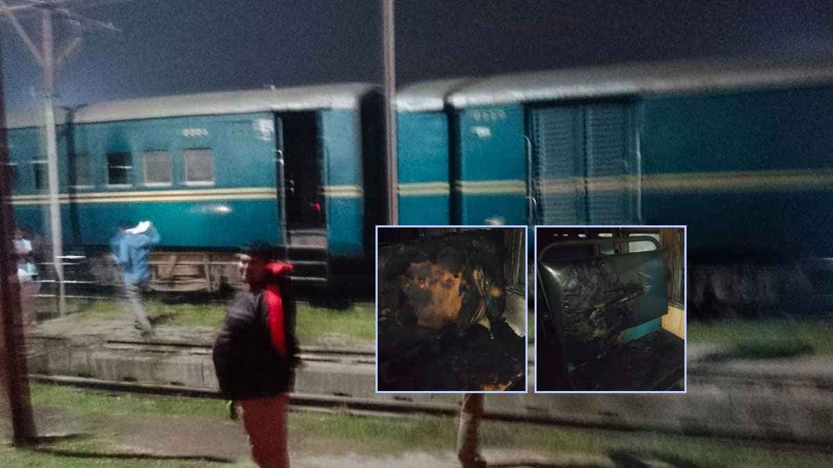 পাবনায় ট্রেনে আগুন দিল দুর্বৃত্তরা