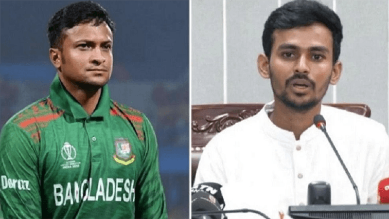 সাকিবকে আর বাংলাদেশের হয়ে খেলতে দেয়া হবে না: ক্রীড়া উপদেষ্টা