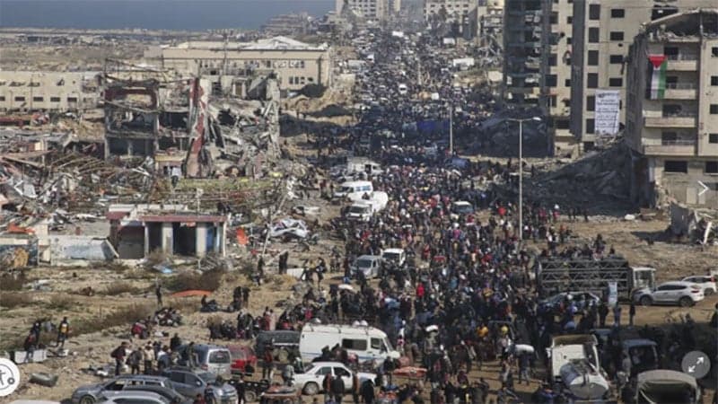 উত্তর গাজায় বাড়ি ফিরছেন ফিলিস্তিনিরা