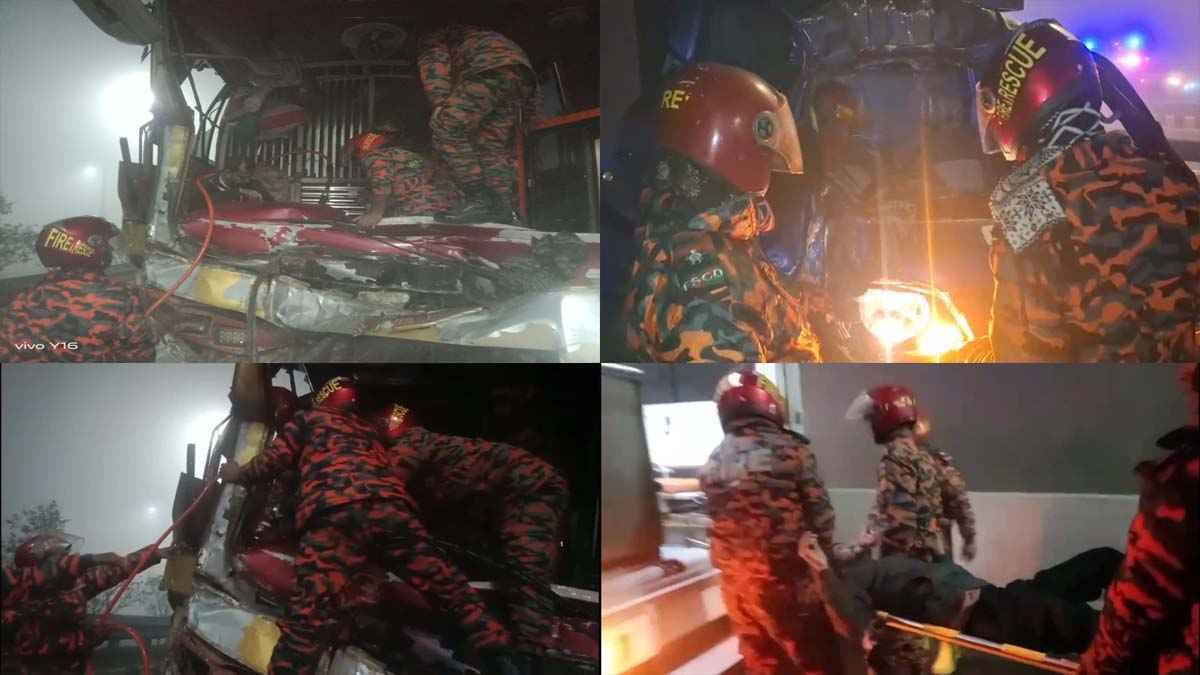 ঘন কুয়াশায় ঢাকা-মাওয়া এক্সপ্রেসওয়ের তিন স্থানে ৭ যানবাহনে সংঘর্ষ, আহত ২০