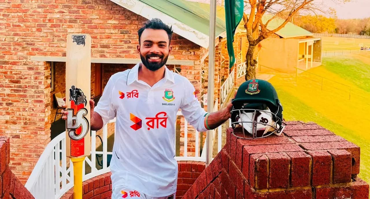 দক্ষিণ আফ্রিকায় ট্রিপল সেঞ্চুরি করে ইতিহাস গড়লেন তাওহীদ হৃদয়