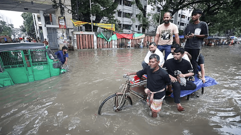 ৯ ঘণ্টায় ঢাকায় ১০৫ মিলিমিটার বৃষ্টিপাত