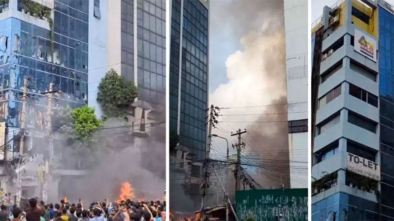 বেসরকারি ৫ টেলিভিশন স্টেশনে হামলা, ভাঙচুর