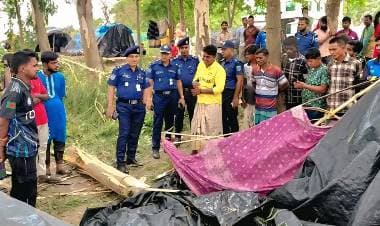 নওগাঁয় ঝড়ে গাছ চাপা পড়ে অন্তঃসত্ত্বা নারীর মৃত্যু