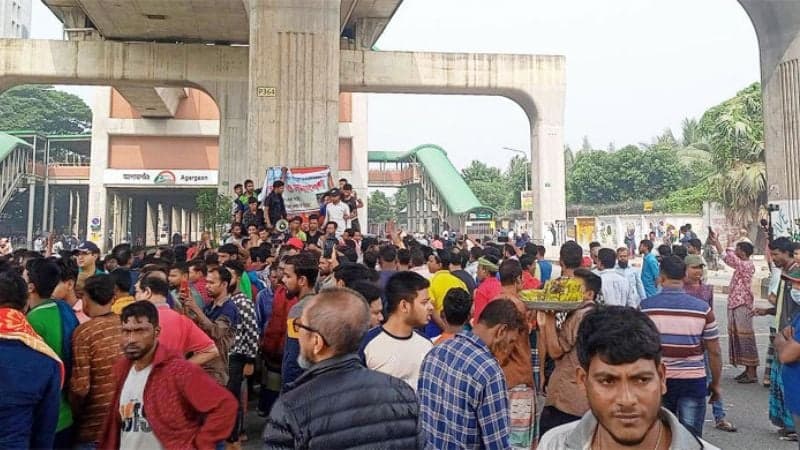 আবারও আগারগাঁওয়ে ব্যাটারিচালিত রিকশাচালকদের সড়ক অবরোধ