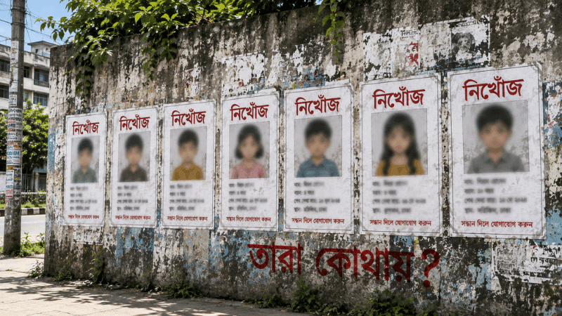 প্রতি ২০ মিনিটে একটি শিশু নিখোঁজ, ফেরার হিসাব নেই কারও কাছে
