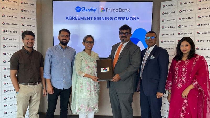 প্রাইম ব্যাংক ও শেয়ারট্রিপ-এর মধ্যে কৌশলগত অংশীদারিত্ব চুক্তি স্বাক্ষর