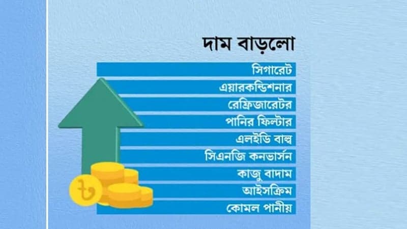 দাম বাড়ছে যেসব পণ্যের