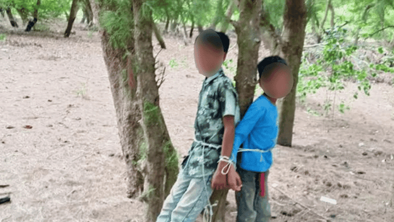 পটুয়াখালীতে চুরির অভিযোগে দুই শিশুকে গাছে বেঁধে নির্যাতন