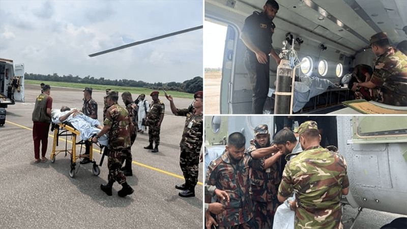 মাইন বিস্ফোরণে আহত হাতির আক্রমণের শিকার ২ চিকিৎসককে আনা হলো ঢাকায়