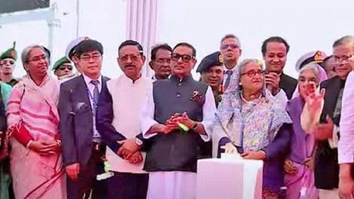 বঙ্গবন্ধু টানেলের উদ্বোধন করলেন প্রধানমন্ত্রী