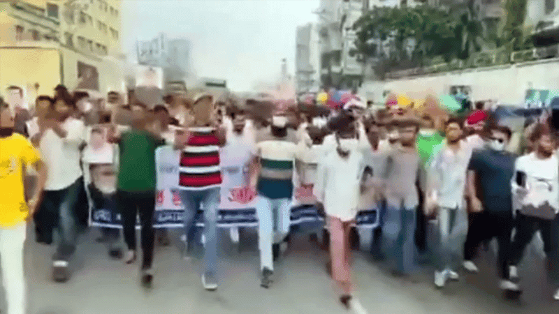 কালিয়াকৈরে যুবলীগের ঝটিকা মিছিল, প্রতিবাদে যুবদলের পাল্টা মিছিল
